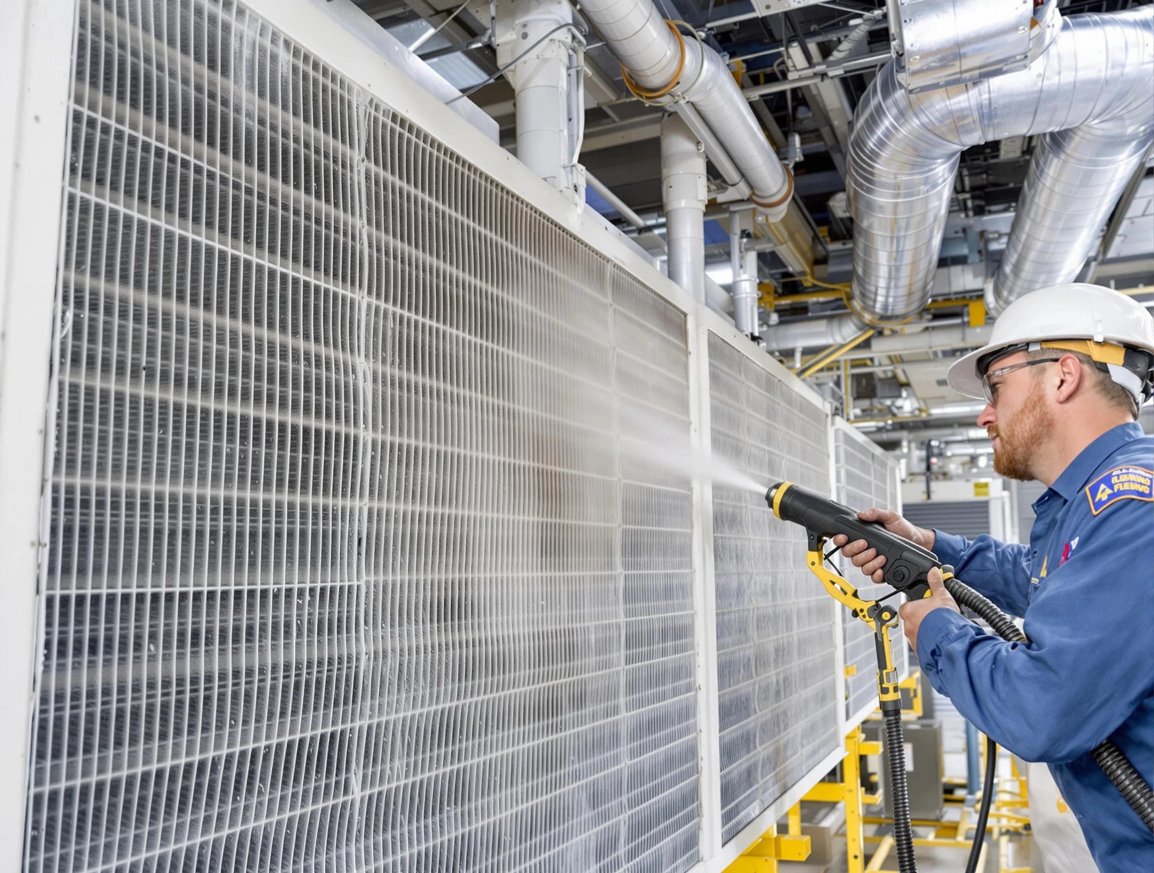 Professional commercial coil cleaning by Saugus Air Duct Cleaning in Saugus