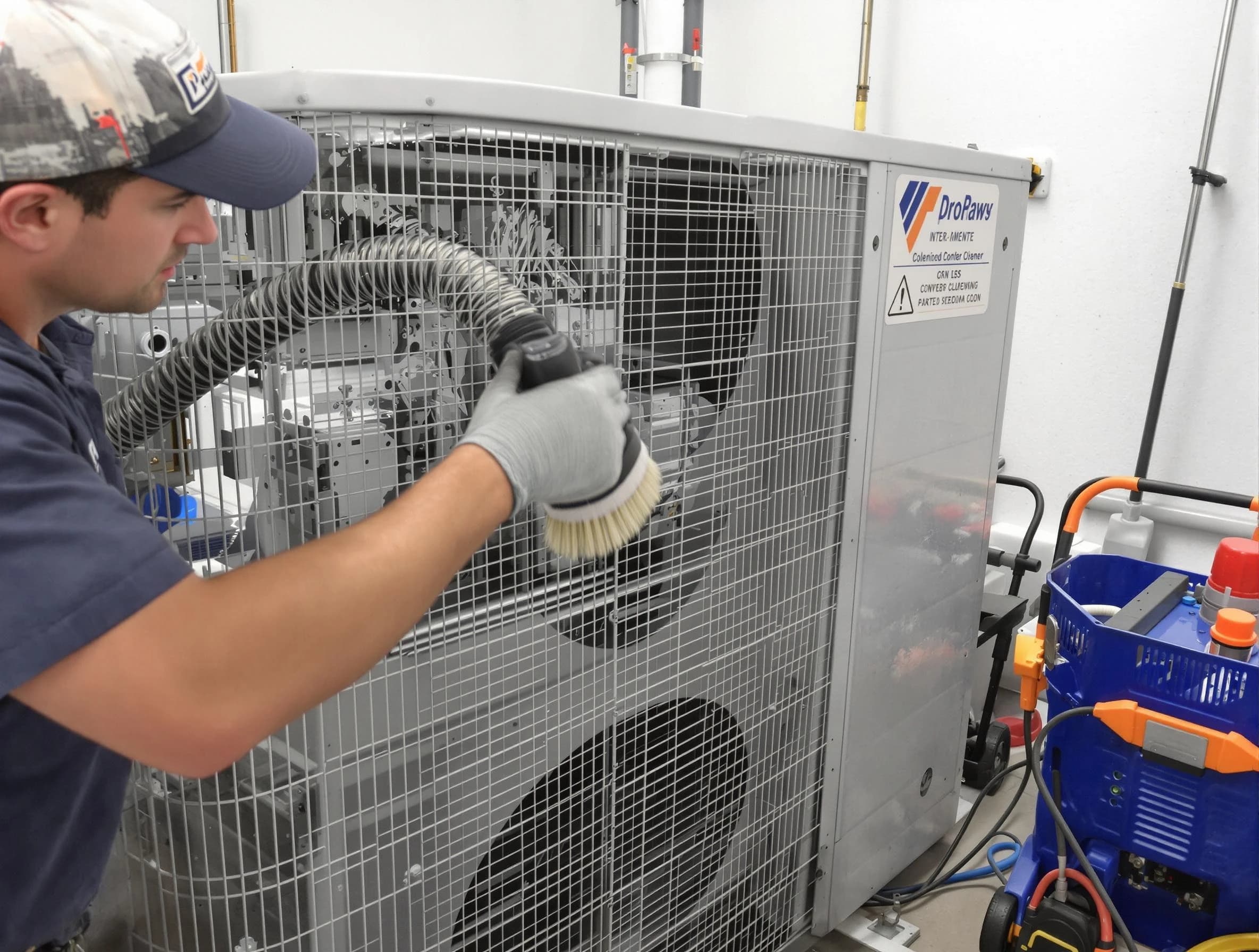 Saugus Air Duct Cleaning specialist performing precision AC coil cleaning for improved system performance in Saugus